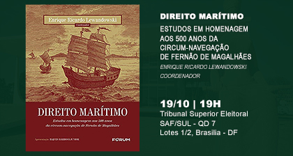 Você está visualizando atualmente Livro sobre direito marítimo coordenado pelo ministro Ricardo Lewandowski será lançado nesta quarta-feira (19)